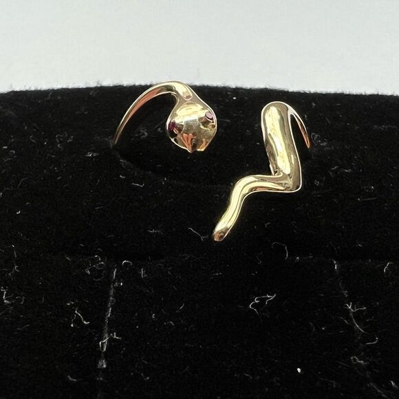 14k solid Gold Snake Ring | Snake Ring | Real Gold trendy Ring | - Picture 5 of 10
